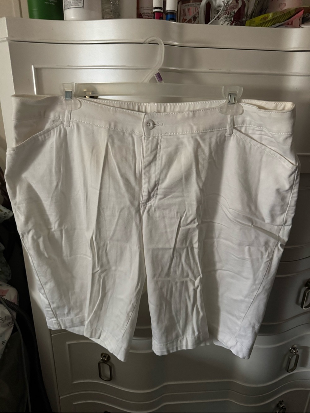 St. John's Bay White Women's Bermuda Shorts